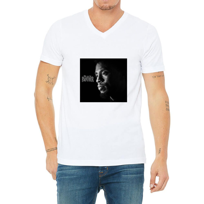 The Black Panter Abstr Black Chadwick Boseman V-Neck Tee by gemuruhe | Artistshot