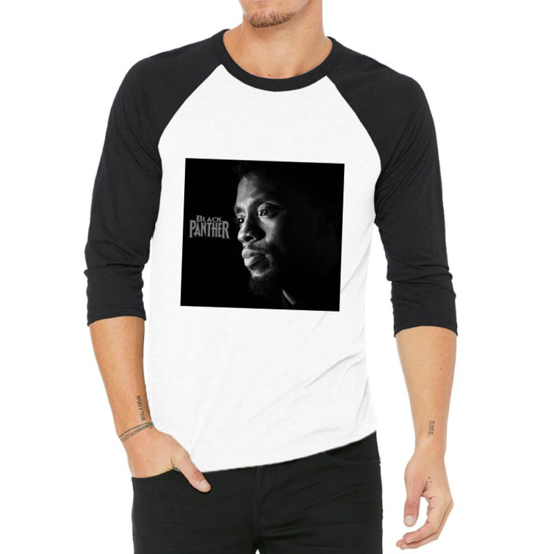 The Black Panter Abstr Black Chadwick Boseman 3/4 Sleeve Shirt by gemuruhe | Artistshot