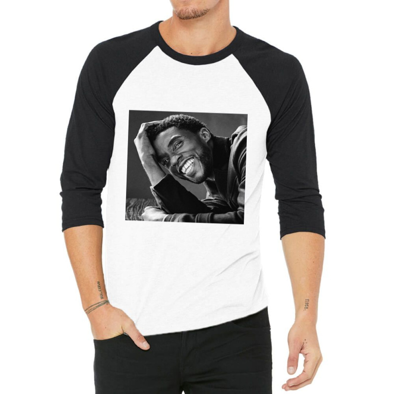 The Smile Chadwick Black Boseman Chadwick Boseman 3/4 Sleeve Shirt by gemuruhe | Artistshot