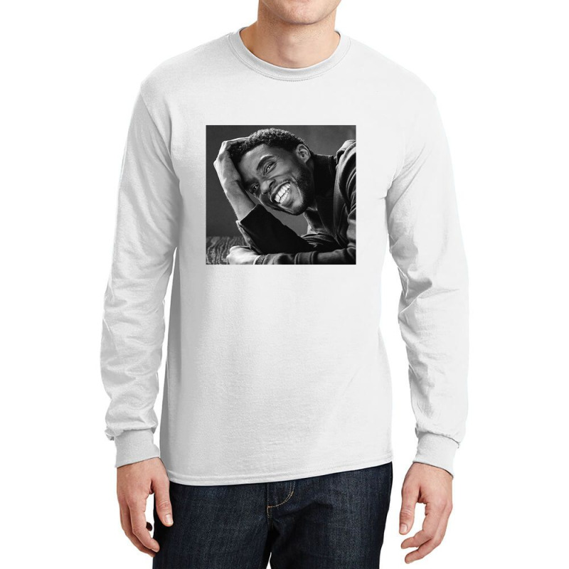 The Smile Chadwick Black Boseman Chadwick Boseman Long Sleeve Shirts by gemuruhe | Artistshot