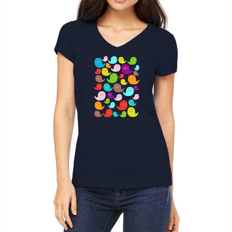 Colorful Booo Women's V-Neck T-Shirt by DitreamX | Artistshot