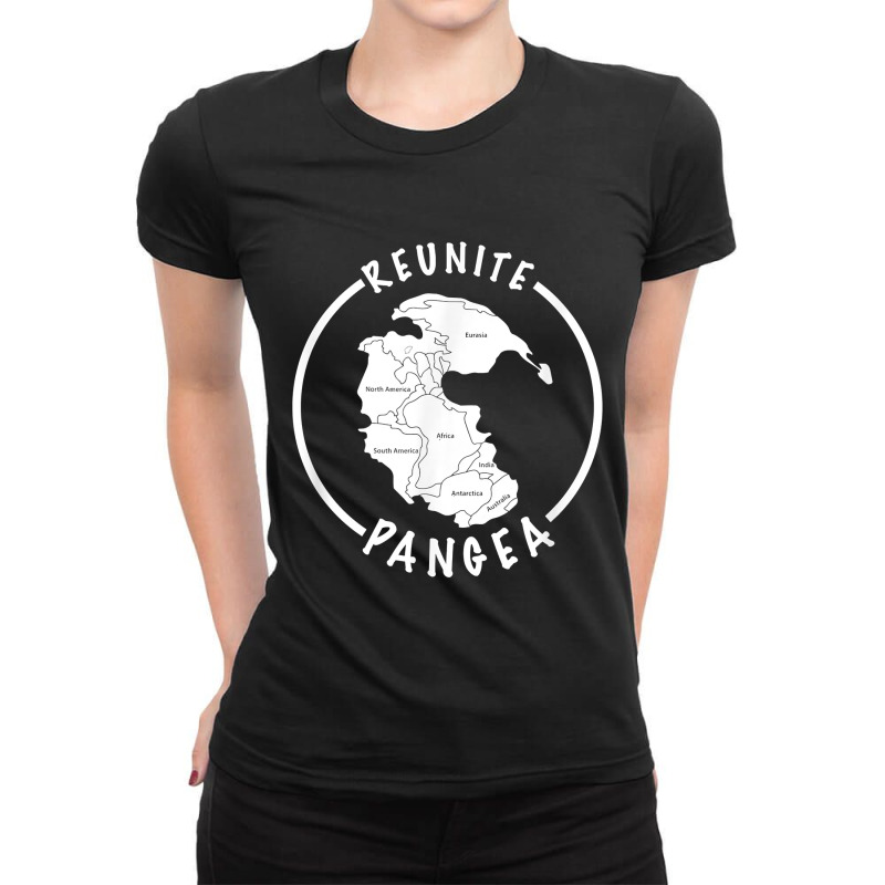 Reunite Pangea Funny Geology T-shirt For Geologist Ladies Fitted T-Shirt by cm-arts | Artistshot