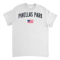 Patriotic Usa Flag Stencil Pinellas Park Fl T Shirt Classic T-shirt | Artistshot