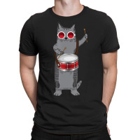 Cool Cat Playing The Snare Drum Hippy Percussionist Kitty T-shirt | Artistshot