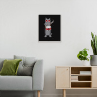 Cool Cat Playing The Snare Drum Hippy Percussionist Kitty Metal Print Vertical | Artistshot