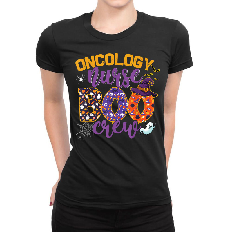 Oncology Nurse Boo Crew Funny Halloween Matching Rn Nurse T Shirt Ladies Fitted T-Shirt by cm-arts | Artistshot