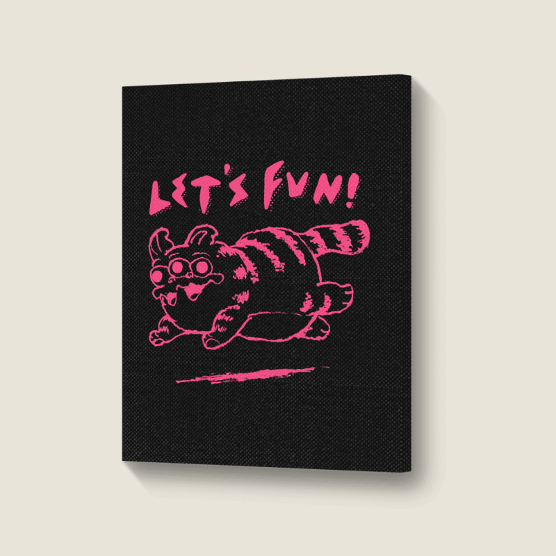 Let's Fun! Pink Portrait Canvas Print | Artistshot