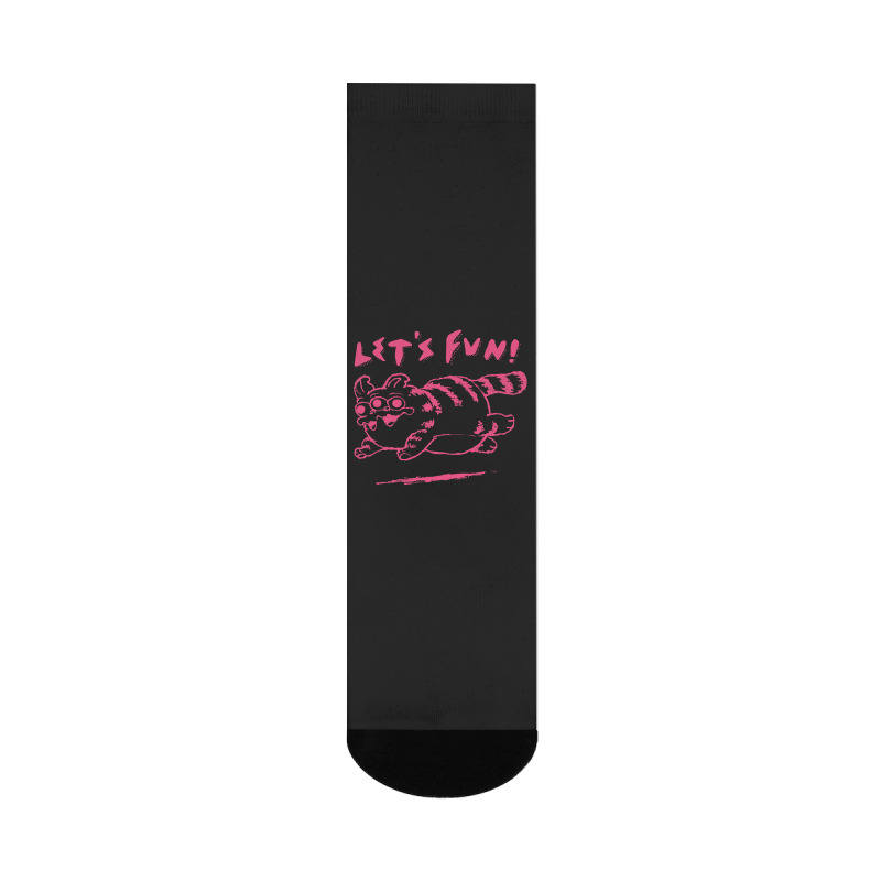 Let's Fun! Pink Crew Socks | Artistshot