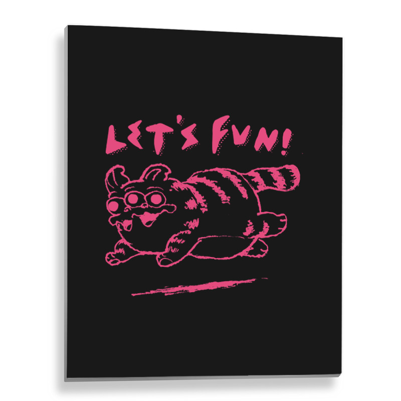 Let's Fun! Pink Metal Print Vertical | Artistshot