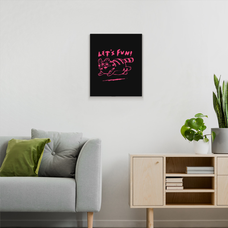 Let's Fun! Pink Metal Print Vertical | Artistshot