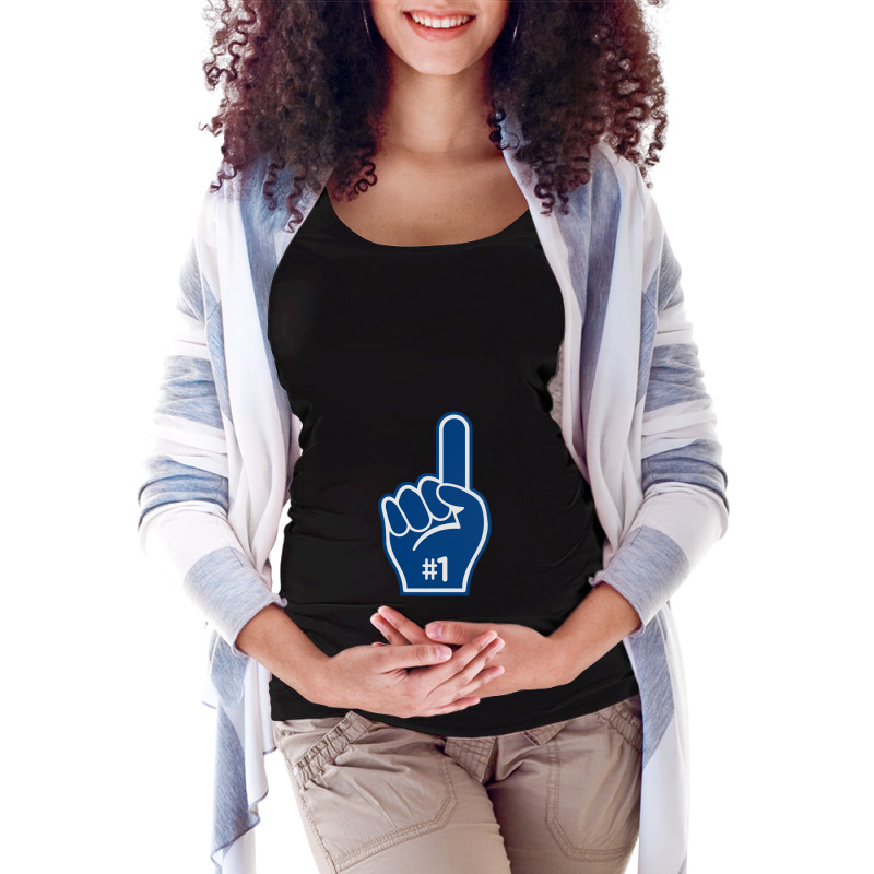 Foam Finger Maternity Scoop Neck T-shirt by cm-arts | Artistshot