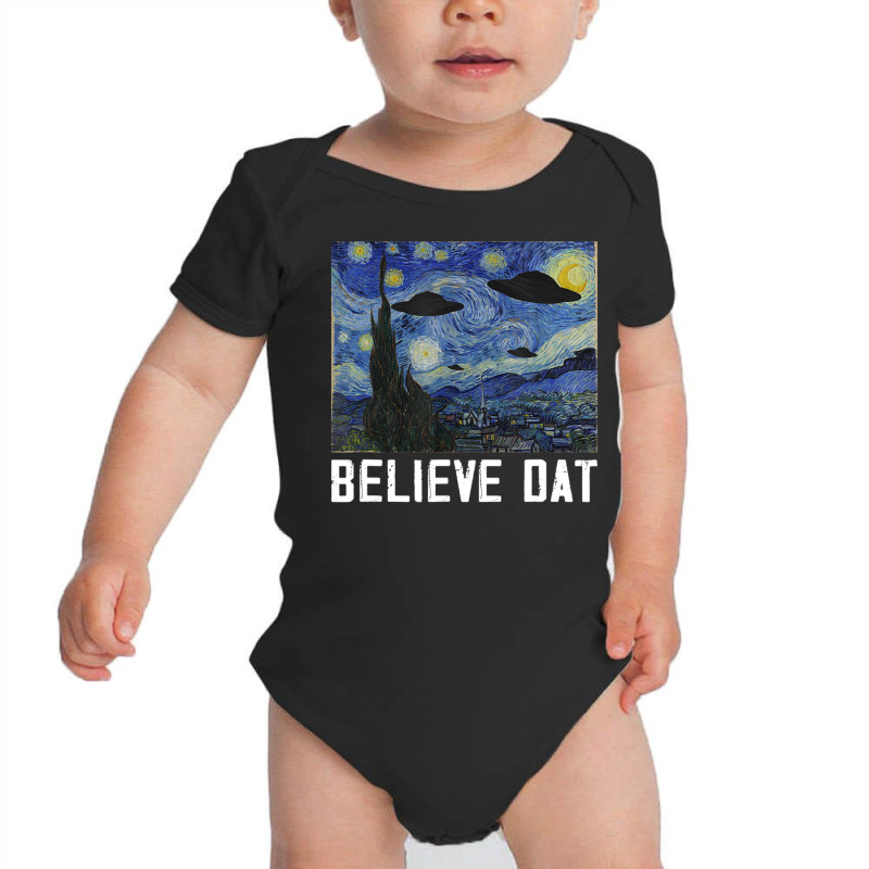 Believe Dat Ufo Aliens Dat Alien Abduction Starry Night Baby Bodysuit by vucongha | Artistshot