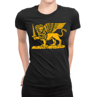 Republic Of Venice Flag St. Mark Lion Sword Book Ladies Fitted T-shirt | Artistshot