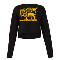 Republic Of Venice Flag St. Mark Lion Sword Book Cropped Sweater | Artistshot