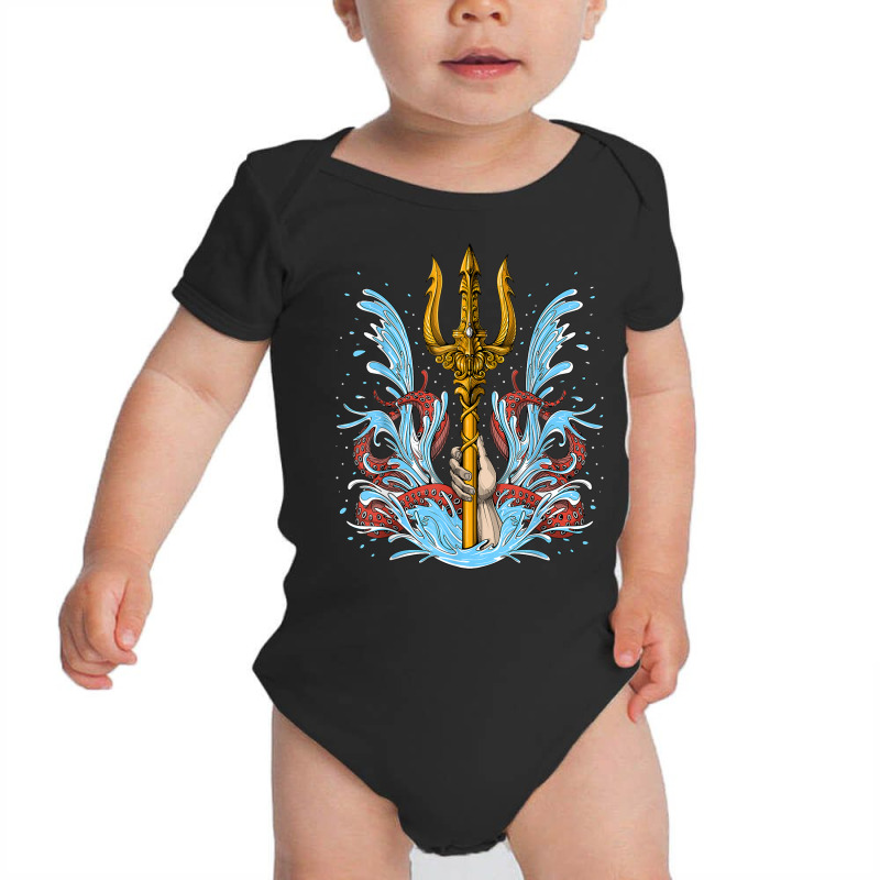 Poseidon Trident Ancient Greek God Mythology Greek Myths T Shirt Baby Bodysuit | Artistshot