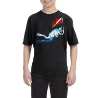 Scuba Diver Flag Ocean Dive Swimming Underwater Diving Tank Top Youth Tee | Artistshot