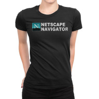 Netscape Navigator, Netscape Navigator Art, Netscape Navigator Vintage Ladies Fitted T-shirt | Artistshot