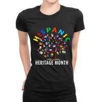 National Hispanic Heritage Month Tree All Countries Flags Ladies Fitted T-shirt | Artistshot