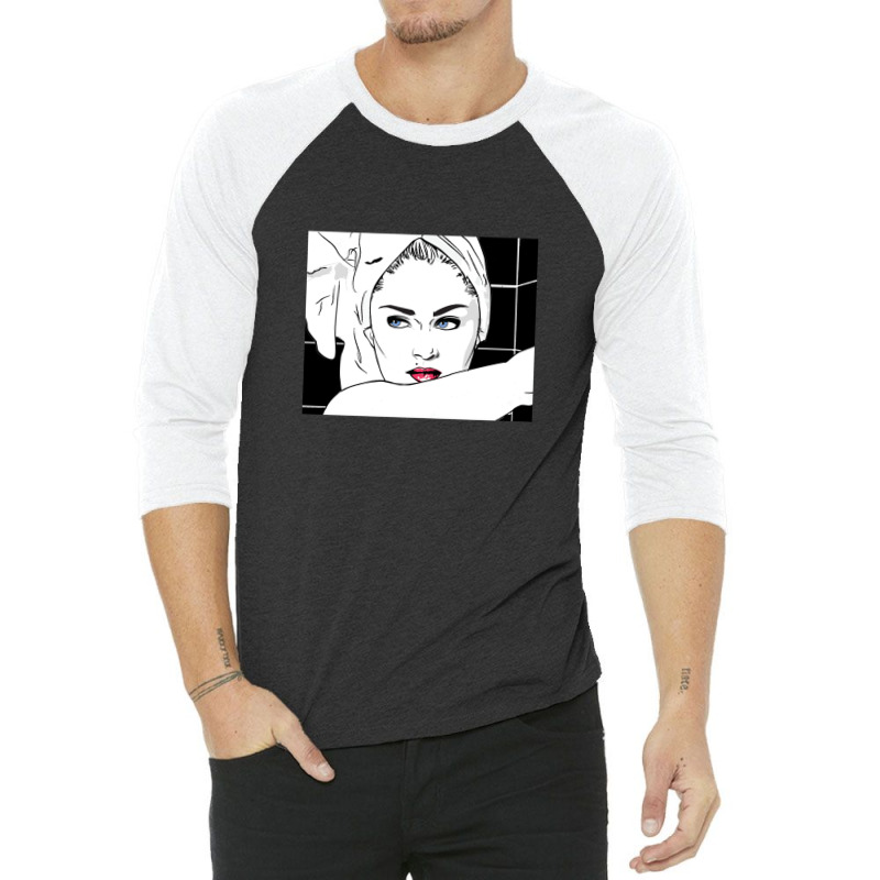 The Material Girl Stepping Out Of The Shower 3/4 Sleeve Shirt by KristiMartin | Artistshot