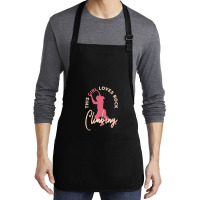 Rock Climber Boulder This Girl Loves Rock Climbing Medium-length Apron | Artistshot