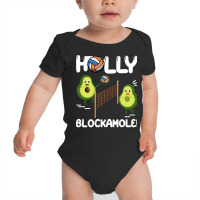 Holy Blockamole T  Shirt Funny Avocado Volleyball Holy Blockamole Guac Baby Bodysuit | Artistshot