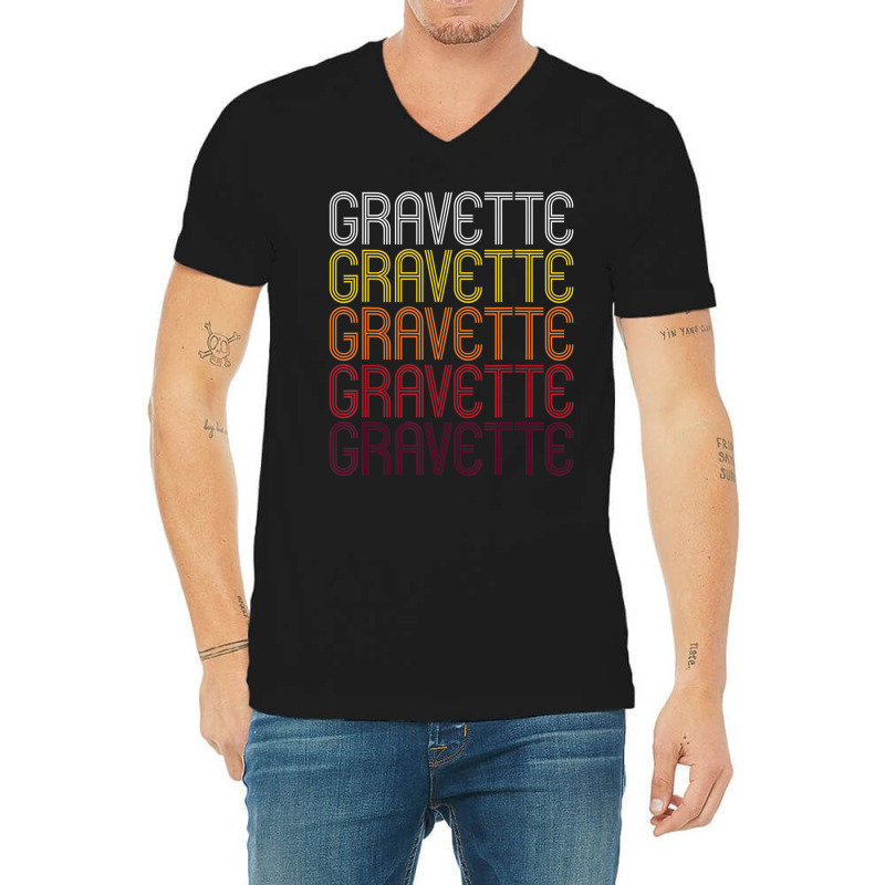 Gravette, Ar Vintage Style Arkansas V-Neck Tee by Mello Greenwood | Artistshot