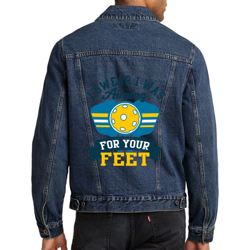 I Swear I Was Aiming For Your Feet Tta Men Denim Jacket | Artistshot