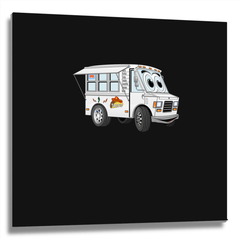 Taco Mini Van Cartoon Metal Print Square by MarkGoulas | Artistshot