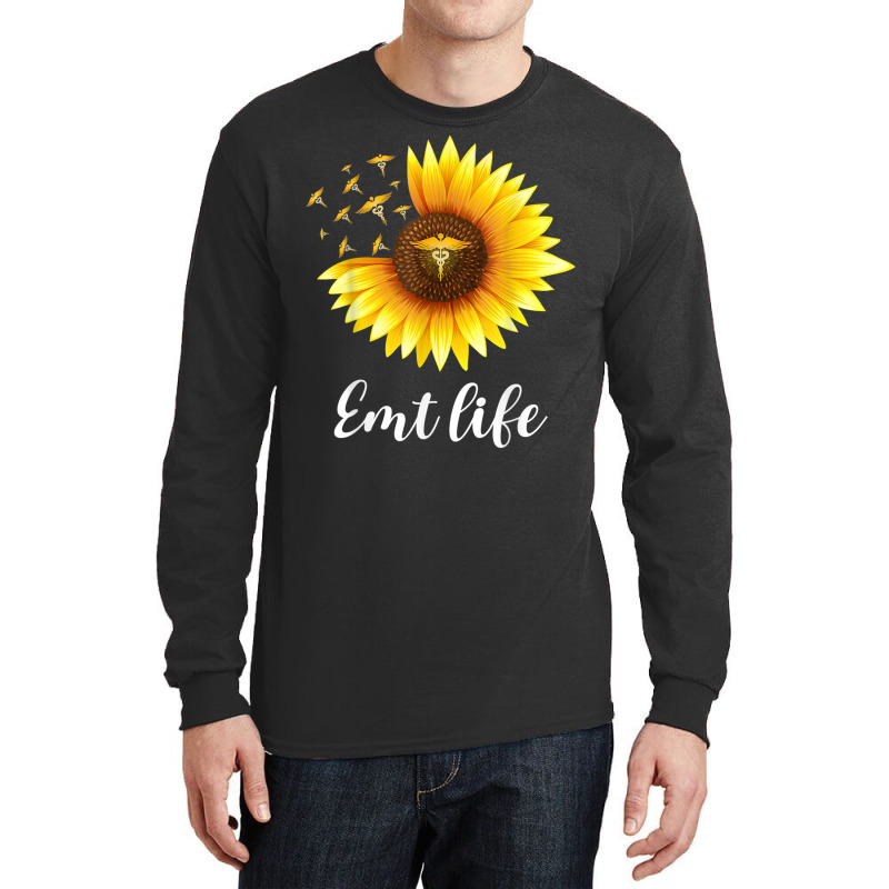 Sunflower Emt Life Ems Emergency Medical Technician Medic T Shirt Long Sleeve Shirts | Artistshot