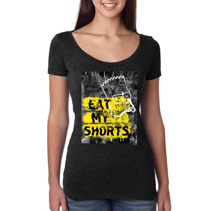 The Simpsons Bart Simpson Eat My Shorts Graffiti T Shirt Women's Triblend Scoop T-shirt by MleczynskiShae | Artistshot