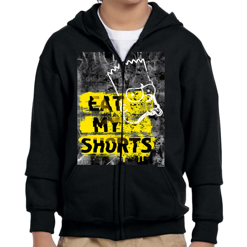 The Simpsons Bart Simpson Eat My Shorts Graffiti T Shirt Youth Zipper Hoodie by MleczynskiShae | Artistshot