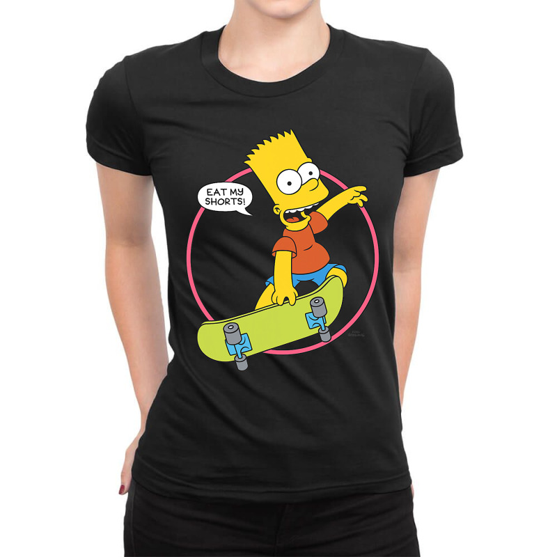 The Simpsons Bart Simpson Eat My Shorts T Shirt Ladies Fitted T-Shirt by MleczynskiShae | Artistshot