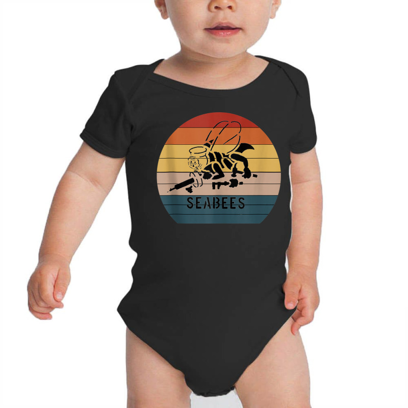 Original Navy Seabees Retro Naval Gift Proud Seabee Vintage Tank Top Baby Bodysuit by cm-arts | Artistshot