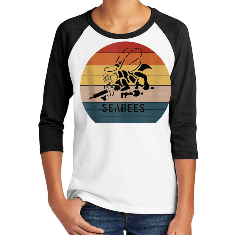 Original Navy Seabees Retro Naval Gift Proud Seabee Vintage Tank Top Youth 3/4 Sleeve by cm-arts | Artistshot