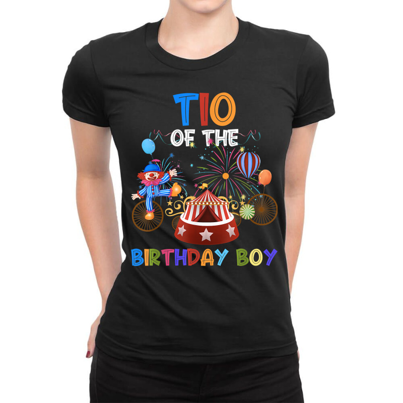 Tio Of The Birthday Boy Ringmaster Circus Birthday Party T Shirt Ladies Fitted T-Shirt by cm-arts | Artistshot