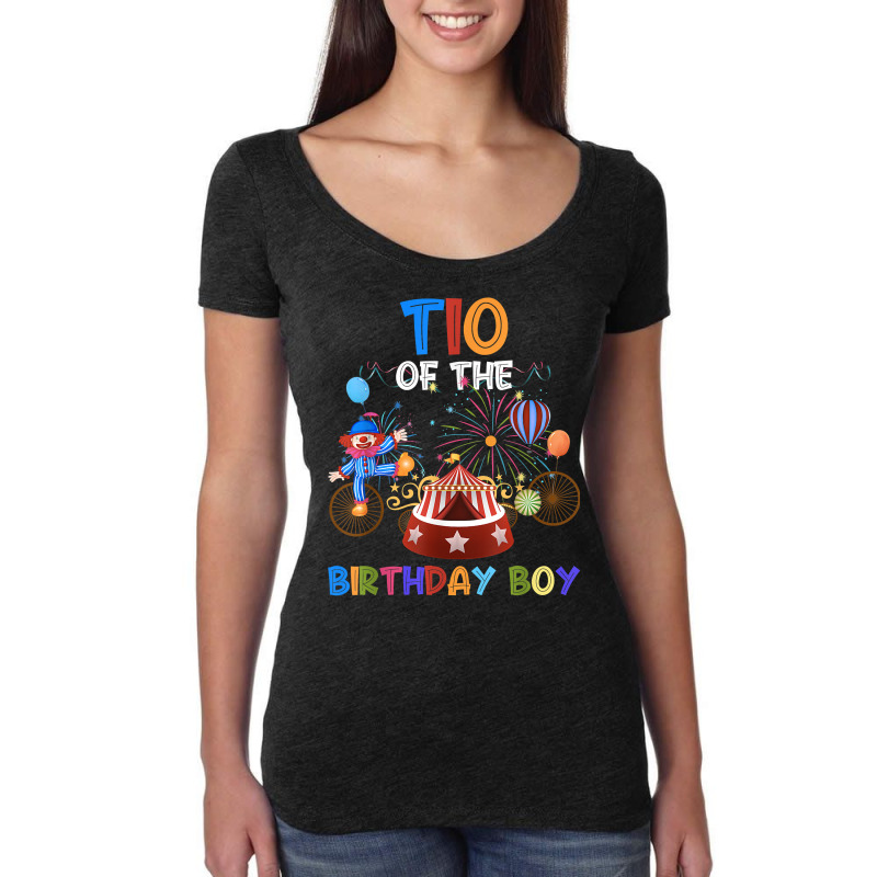 Tio Of The Birthday Boy Ringmaster Circus Birthday Party T Shirt Women's Triblend Scoop T-shirt by cm-arts | Artistshot