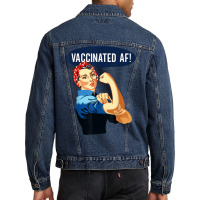 Vaccinated Af Shirt Pro Vaccine Vaccinated Rosie The Riveter T Shirt Men Denim Jacket | Artistshot