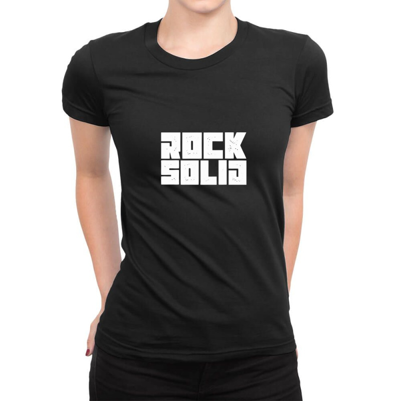 Rock Solid 1 Ladies Fitted T-Shirt by RoseannTrujillo | Artistshot