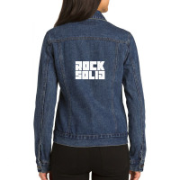 Rock Solid 1 Ladies Denim Jacket | Artistshot