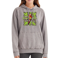 Football Mom, Football Lightning Bolt Leopard Lime Green T Shirt Vintage Hoodie | Artistshot