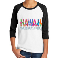 Tropical Punaluu Black Sand Beach Hawaii Product T Shirt Youth 3/4 Sleeve | Artistshot