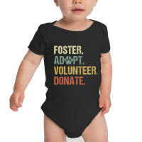 Vintage Foster Adopt Volunteer Donate Animals Rescue Shelter Long Slee Baby Bodysuit | Artistshot