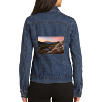 Between The Light Ladies Denim Jacket | Artistshot