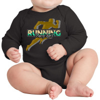 Running Chasing Light Long Sleeve Baby Bodysuit | Artistshot