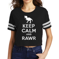 Keep Calm And Rawr T-rex Dinosaur Scorecard Crop Tee | Artistshot