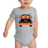 Three Pumpkins In Car Happy Halloween Novelty Holiday Item T Shirt Baby Bodysuit | Artistshot