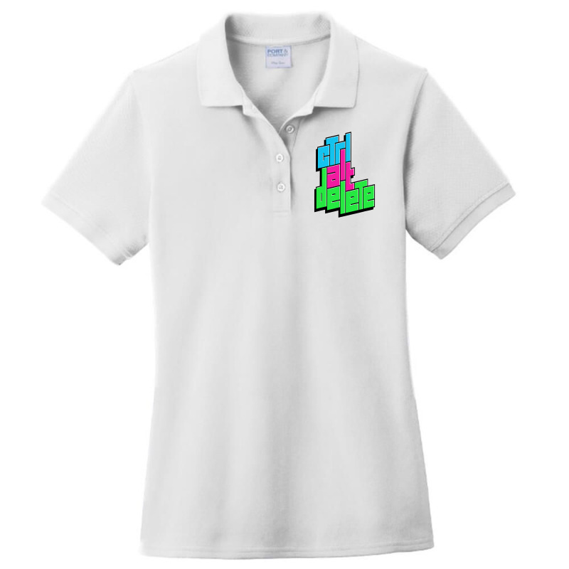 Funny Pc Nerd Ctrl Alt Del Tee  Control Alt Delete Ladies Polo Shirt by badieu97 | Artistshot