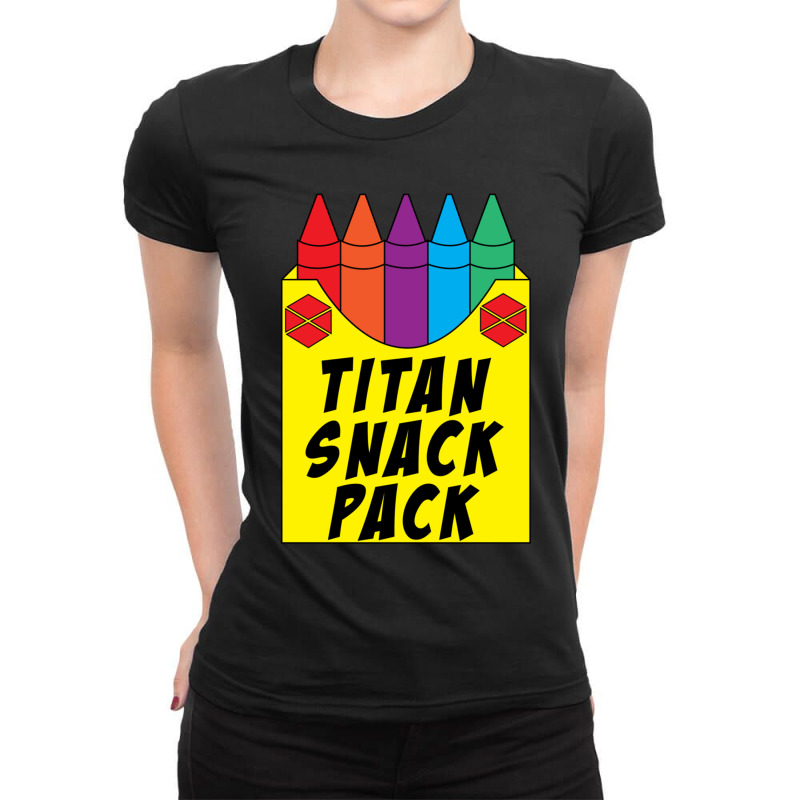 Titan Snack Pack Ladies Fitted T-Shirt by ERNIEHERNANDEZ | Artistshot