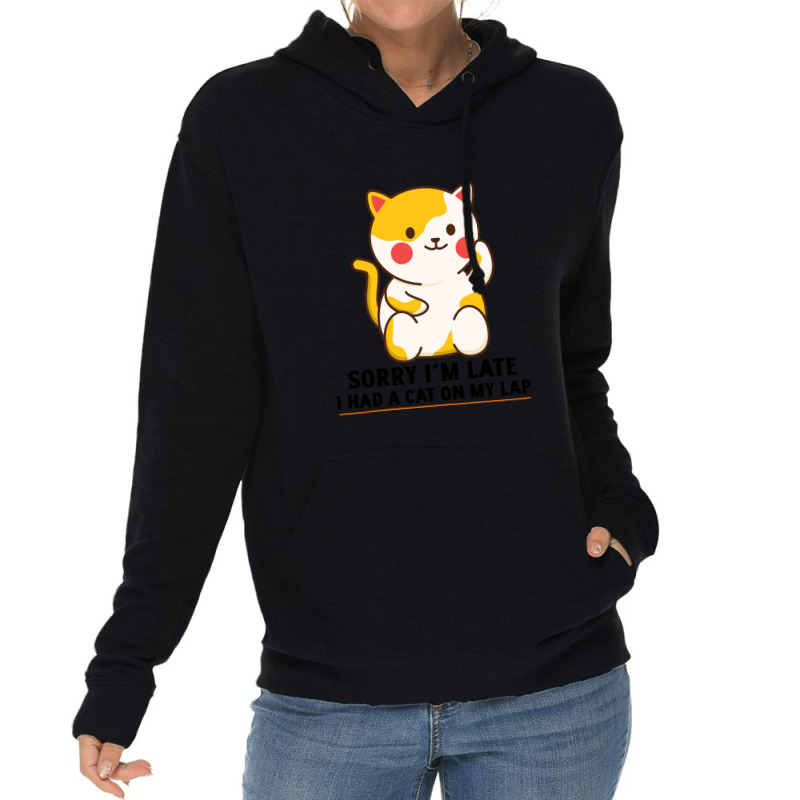 Cute Cat Kitten On My Lap Lightweight Hoodie | Artistshot