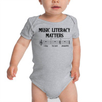 Music Literacy Matters I Like To Eat Puppies T Shirt Baby Bodysuit | Artistshot